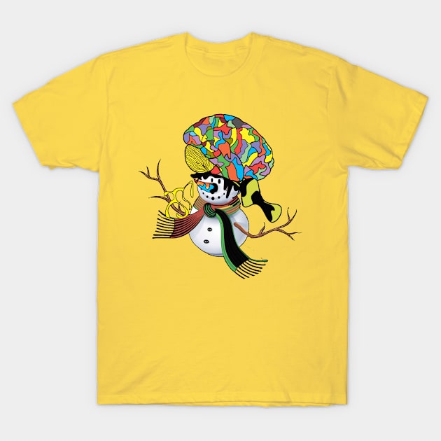 Snowman waiting holidays T-Shirt by MAGICOART